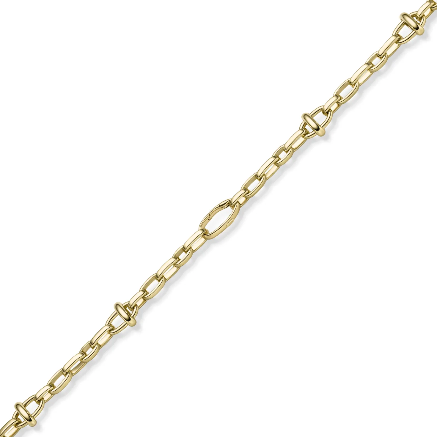 16mm Phantasie-Kette Halskette Collier aus 585 Gold Gelbgold 55cm