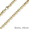 8mm Phantasiekette Halskette Collier aus 585 Gold Gelbgold 45cm Halsschmuck