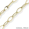 12mm Phantasie-Kette Halskette Collier aus 585 Gold Gelbgold glänzend 45cm