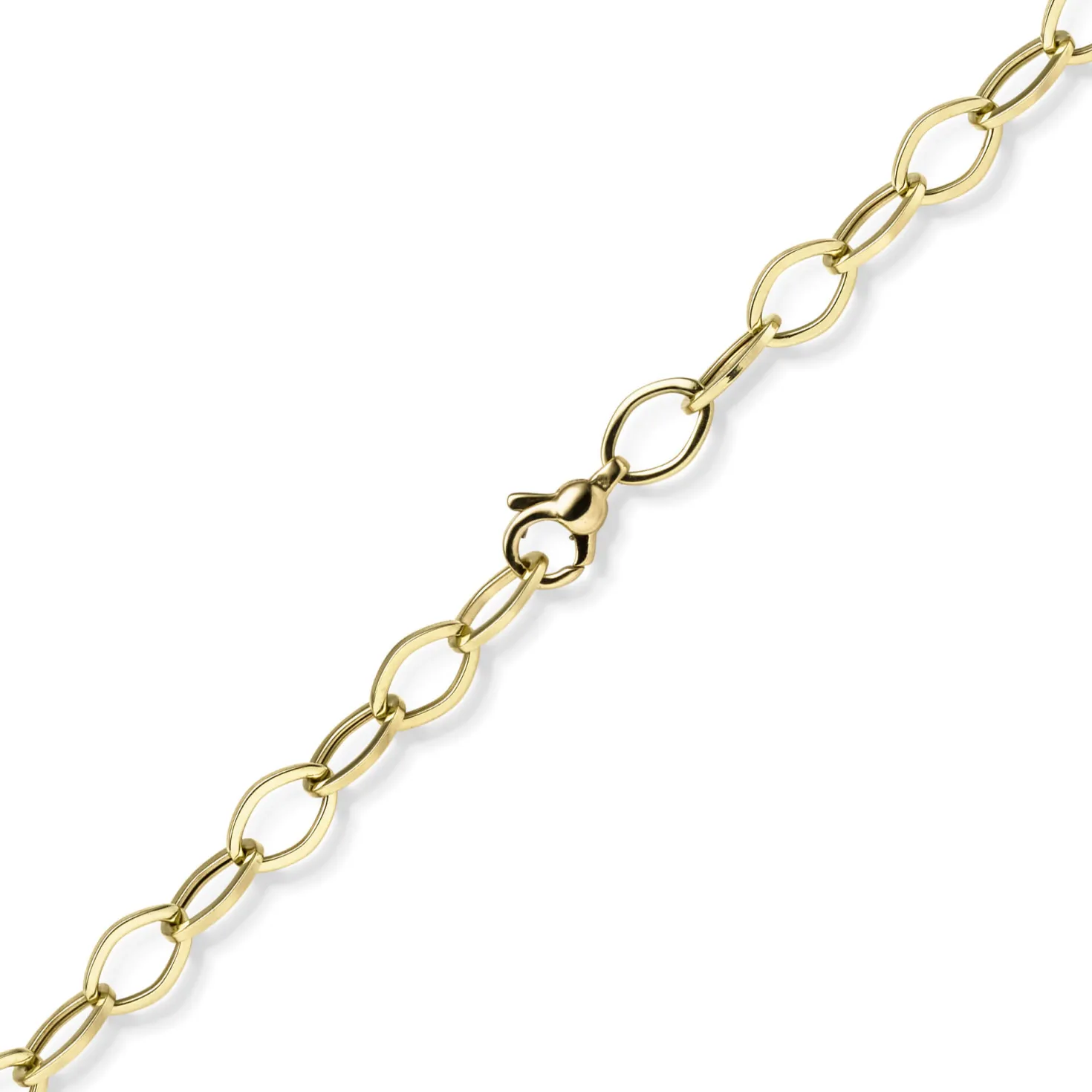 7mm Phantasie-Kette Halskette Collier aus 585 Gold Gelbgold glänzend 50cm