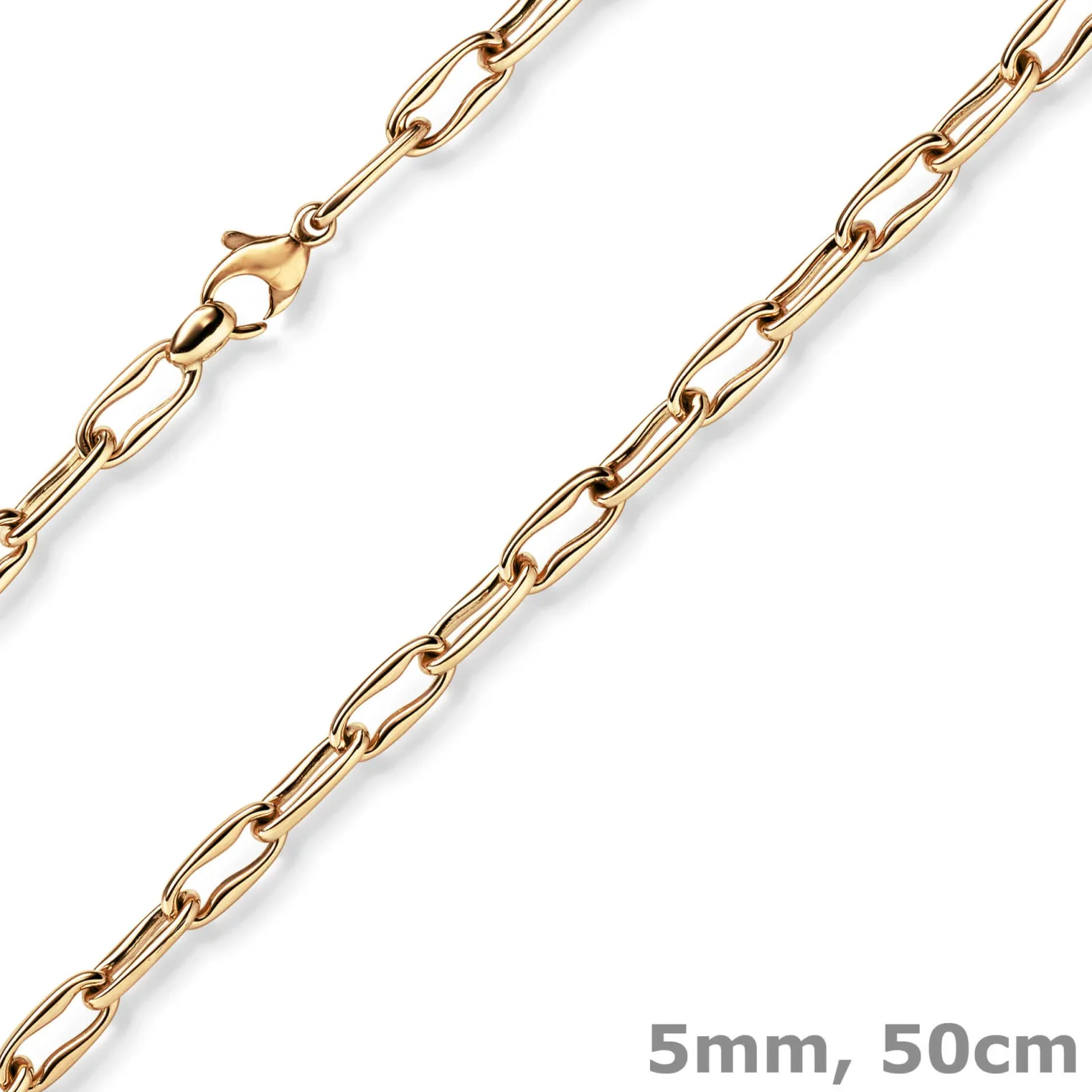5mm Phantasiekette Halskette Collier aus 585 Gold Rotgold 50cm