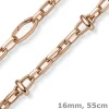16mm Phantasie-Kette Halskette Collier aus 585 Gold Rotgold 55cm