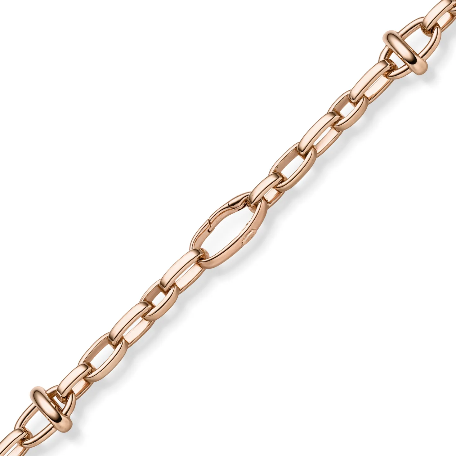 16mm Phantasie-Kette Halskette Collier aus 585 Gold Rotgold 55cm