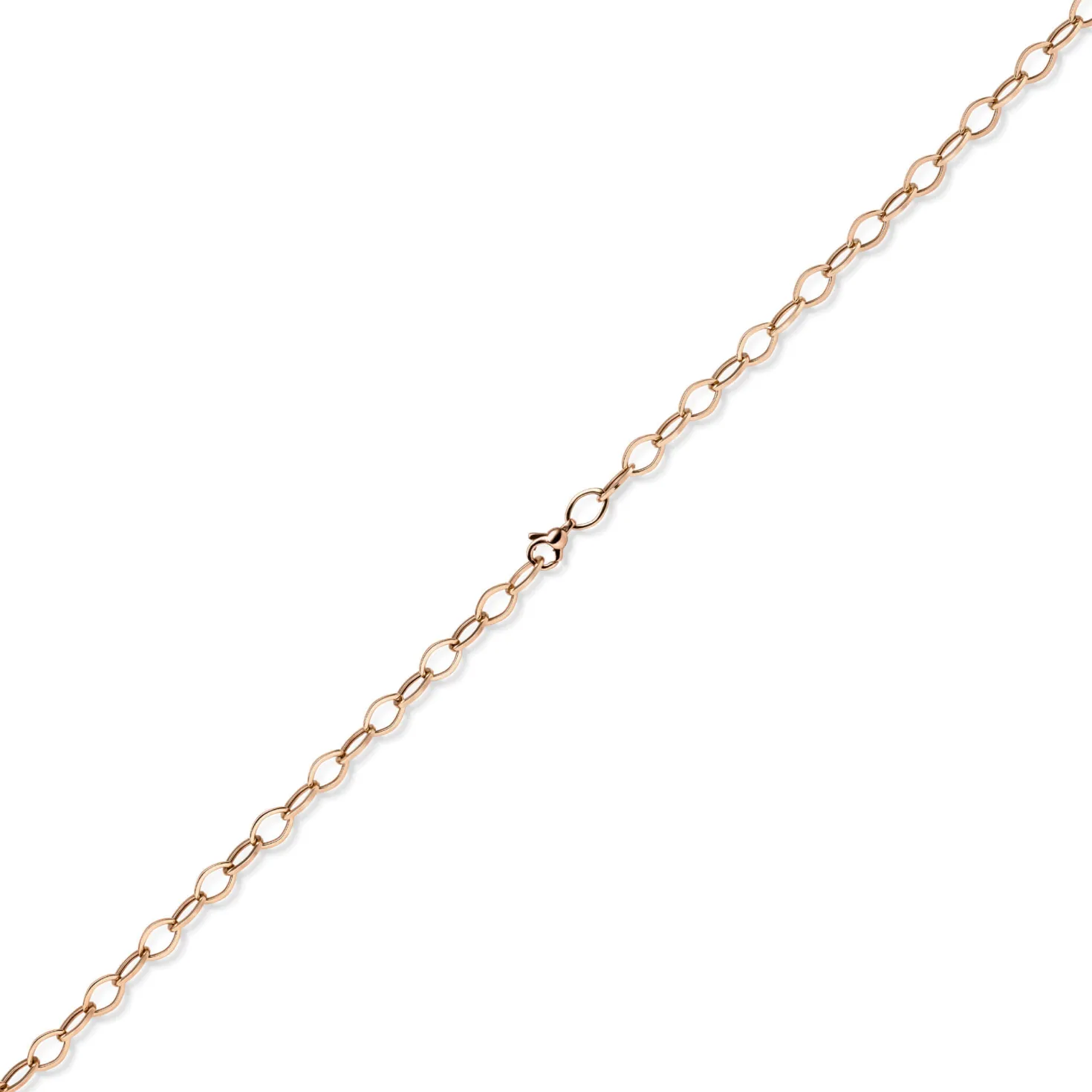 7mm Phantasie-Kette Halskette Collier aus 585 Gold Rotgold glänzend 50cm