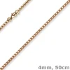 4mm Phantasiekette Halskette Collier aus 585 Gold Rotgold glänzend 50cm