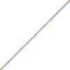 5mm Phantasiekette Halskette Collier aus 585 Gold tricolor gelb/rot/weiß 50cm