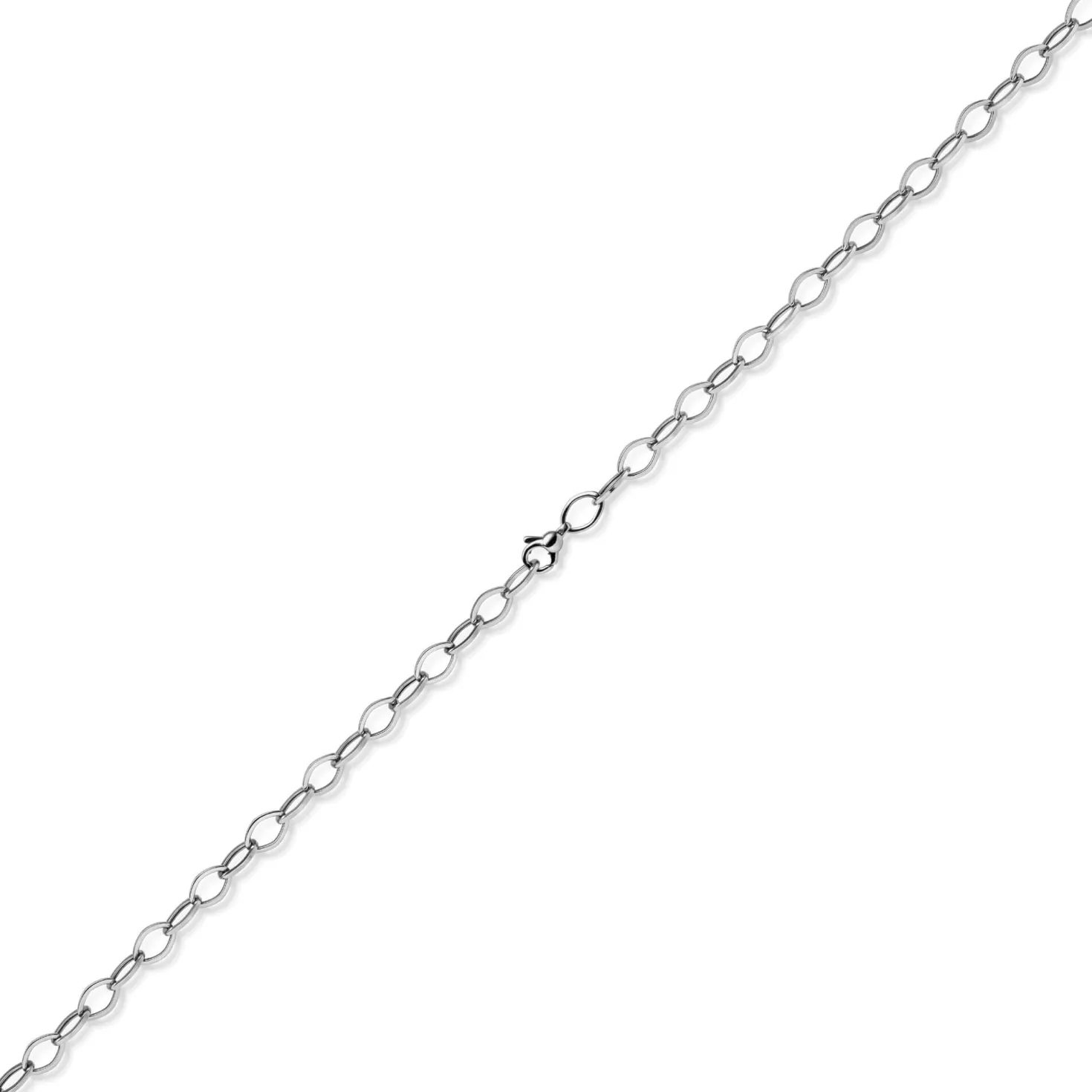 7mm Phantasie-Kette Halskette Collier aus 585 Gold Weißgold glänzend 45cm