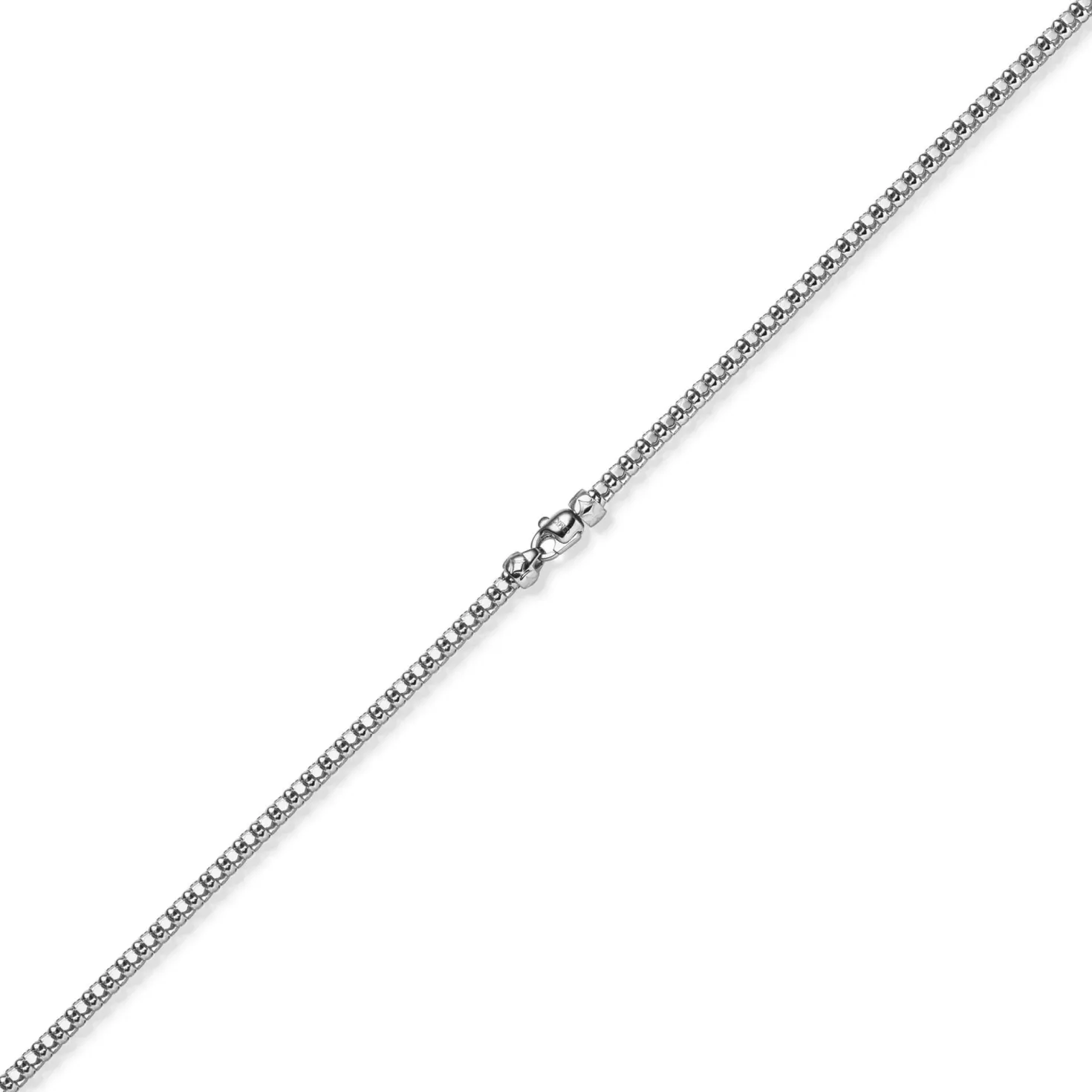 4mm Phantasiekette Halskette Collier aus 585 Gold Weißgold glänzend 45cm