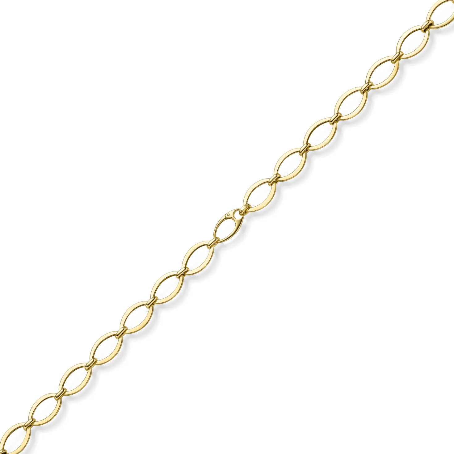 12,5mm Phantasie-Kette Halskette ovale Kettenglieder 585 Gold Gelbgold 50cm