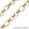 18,5mm Phantasie-Kette Halskette ovale Kettenglieder 585 Gold Gelbgold 50cm