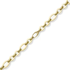 18,5mm Phantasie-Kette Halskette ovale Kettenglieder 585 Gold Gelbgold 50cm