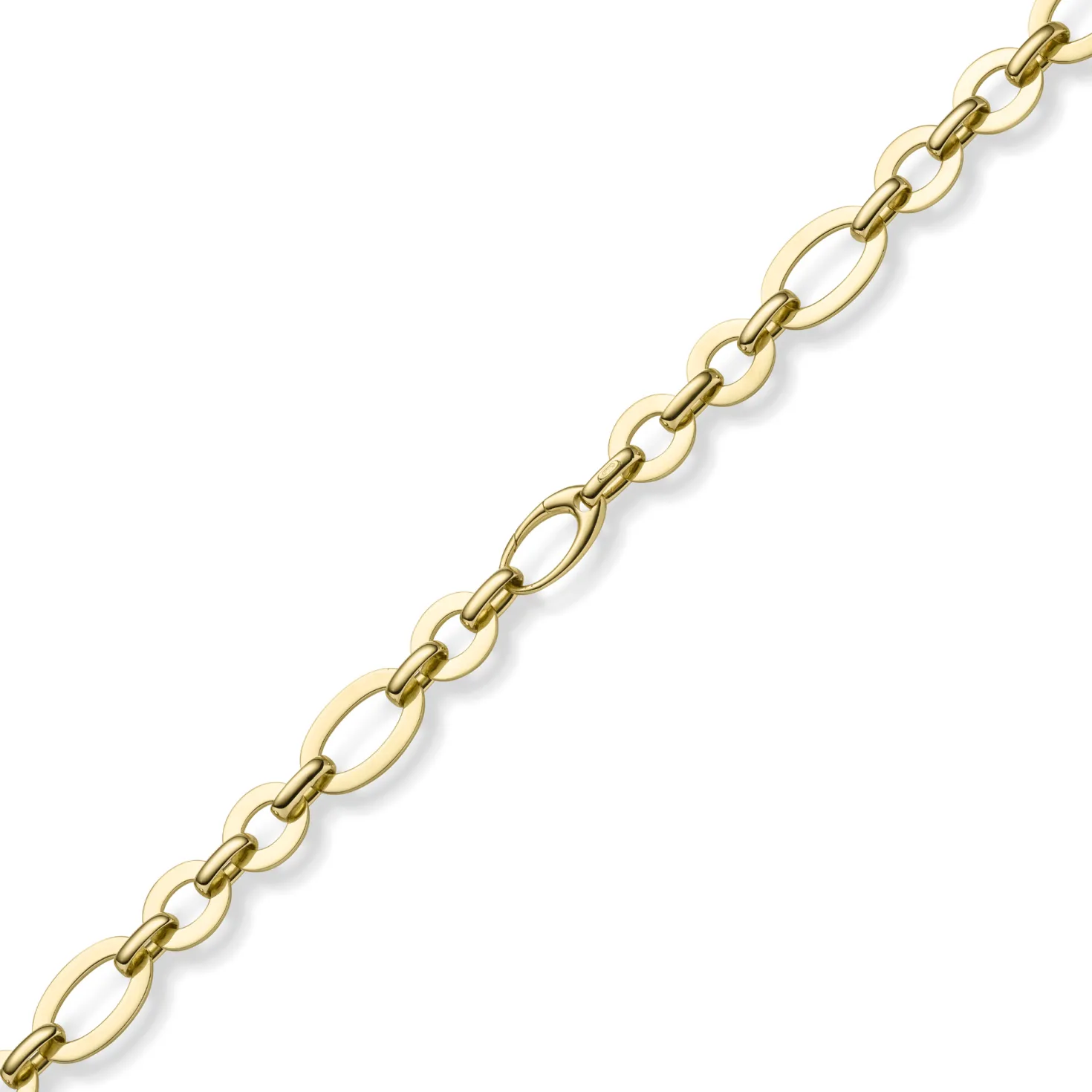 18,5mm Phantasie-Kette Halskette ovale Kettenglieder 585 Gold Gelbgold 50cm