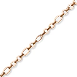 18,5mm Phantasie-Kette Halskette ovale Kettenglieder 585 Gold Rotgold 45cm