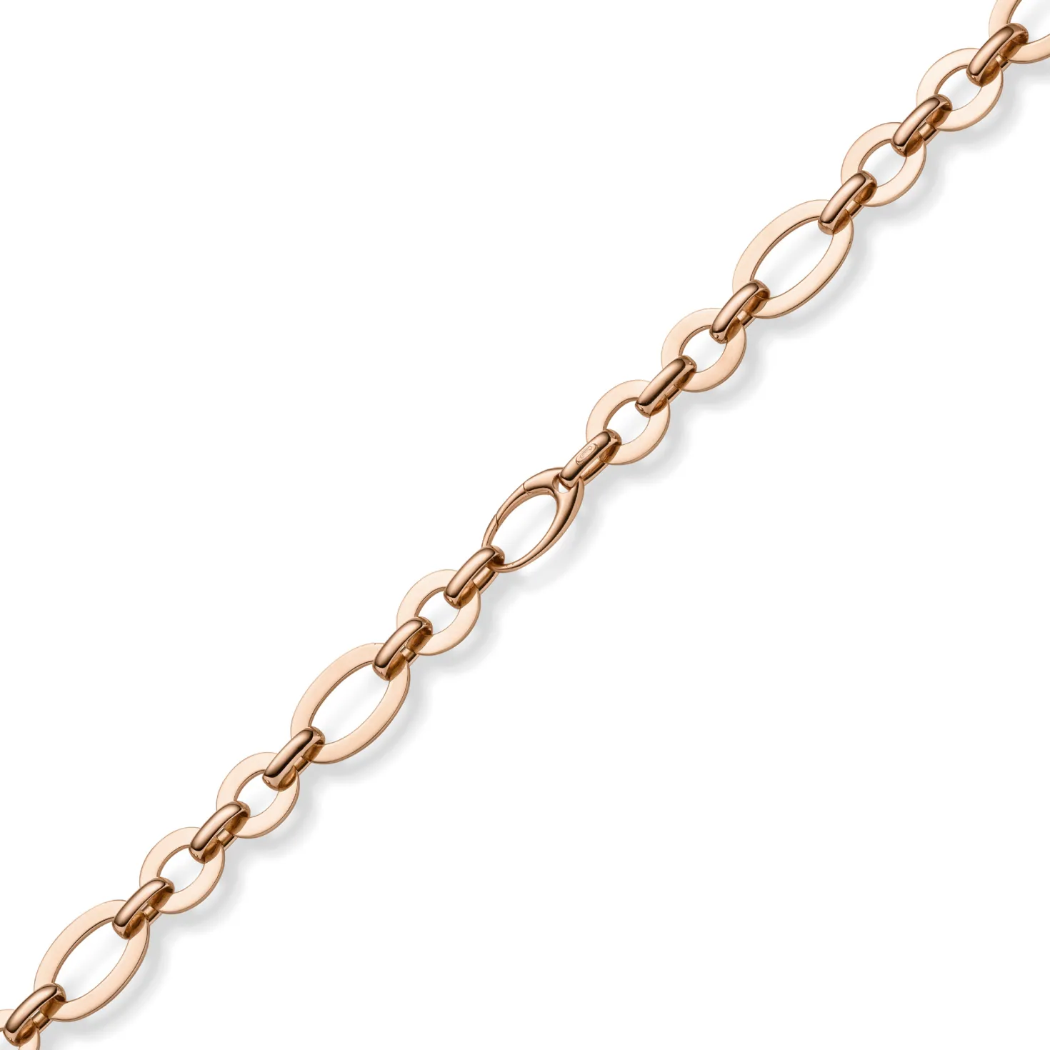 18,5mm Phantasie-Kette Halskette ovale Kettenglieder 585 Gold Rotgold 45cm