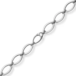 12,5mm Phantasie-Kette Halskette ovale Kettenglieder 585 Gold Weißgold 50cm