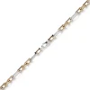 7,5mm Phantasiekette Halskette rechteckig 585 Gold Weißgold Rotgold bicolor 45cm