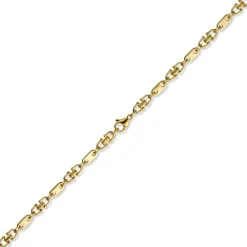 5,5mm Platte-Steigbügel Kette Collier Halskette, 750 Gold Gelbgold, 70cm