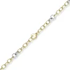 9,5mm Ringel-Armband Armkette aus 585 Gold Gelbgold Weißgold bicolor 19cm