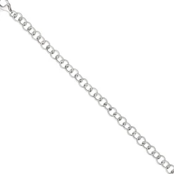 5,7mm Ringel Armband Rundankerarmband aus echtem 925 Silber rhodiniert, 19cm