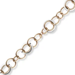 20mm Ringkette Phantasie-Armband Armkette aus 585 Gold Weißgold Rotgold 21cm