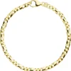 3,9mm Rockwellarmband Armband X-Panzerkette 333 Gold Gelbgold massiv 19cm