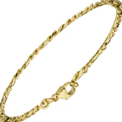 3,2mm Rockwellarmband Armkette Armband X-Panzerkette 333 Gold Gelbgold 18,5cm