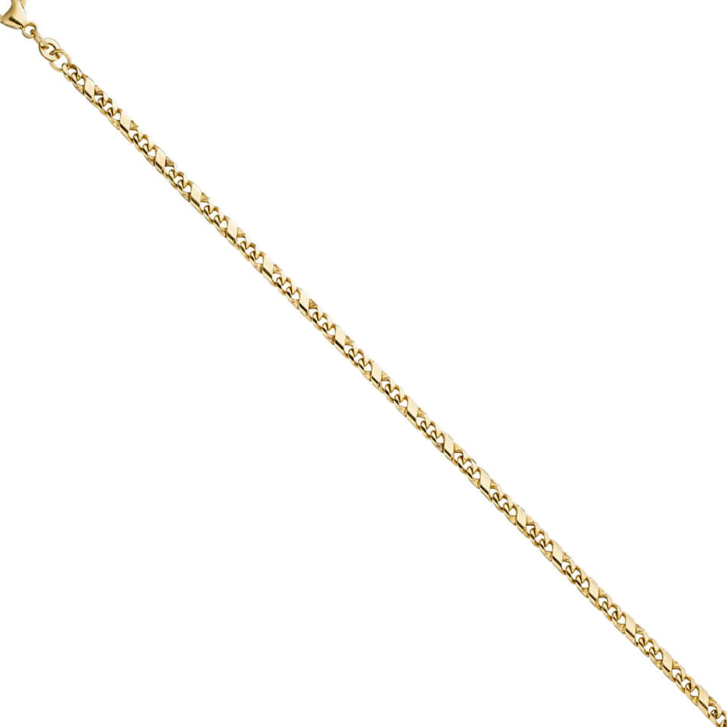 3,2mm Rockwellarmband Armkette Armband X-Panzerkette 333 Gold Gelbgold 18,5cm
