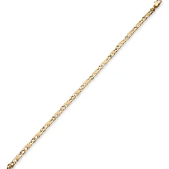 3,5mm Rockwell Armband Armkette, 585 Gold Gelbgold, 19cm, mattiert