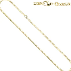 3,2mm Rockwell Kette Halskette Collier Goldkette 333 Gold Gelbgold 45cm Damen