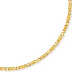 4,5mm Rockwellkette X-Panzerkette Collier 585 Gelbgold matt/glänzend 60cm Herren