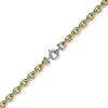 12mm Rundanker Armband Armkette aus 585 Gold Gelbgold & Weißgold, 21cm