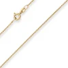 1,1mm Rund-Ankerkette Armband aus 375 Gold Gelbgold 19cm mit Zwischenöse