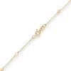 1mm Rund-Ankerkette Armband Kugel aus 375 Gold Gelbgold 19cm mit Zwischenöse