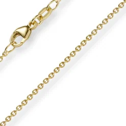 1,5mm Rund-Ankerkette aus 750 Gold Gelbgold Kette Collier Halskette, 80cm
