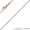 1,5mm Rund-Ankerkette aus 750 Gold Rotgold Kette Collier Halskette, 70cm