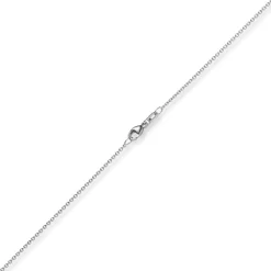 1,1mm Rund-Ankerkette aus 750 Gold Weißgold Kette Collier Halskette, 36cm