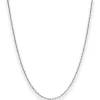2mm Rund-Ankerkette Collier aus 925 Silber rhodiniert 38cm mit Zwischenöse