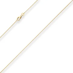 1,1mm Rund-Ankerkette Collier Halskette aus 375 Gold Gelbgold 36cm