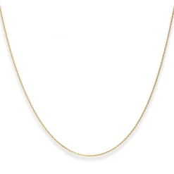 1,1mm Rund-Ankerkette Collier Halskette aus 375 Gold Gelbgold 38cm