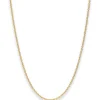 1,5mm Rund-Ankerkette Collier Halskette aus 375 Gold Gelbgold 50cm