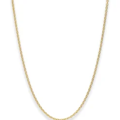 1,5mm Rund-Ankerkette Collier Halskette aus 375 Gold Gelbgold 50cm