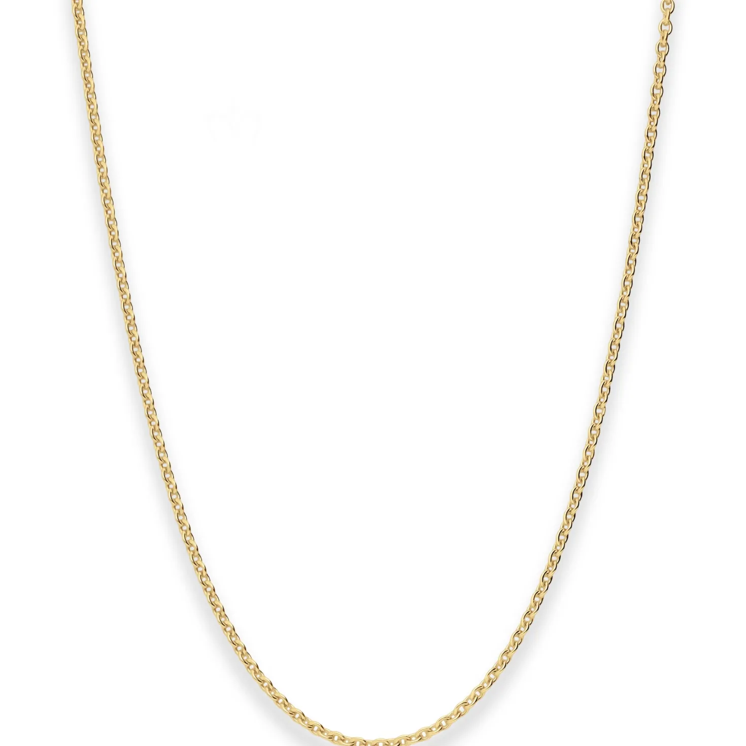 1,5mm Rund-Ankerkette Collier Halskette aus 375 Gold Gelbgold 50cm