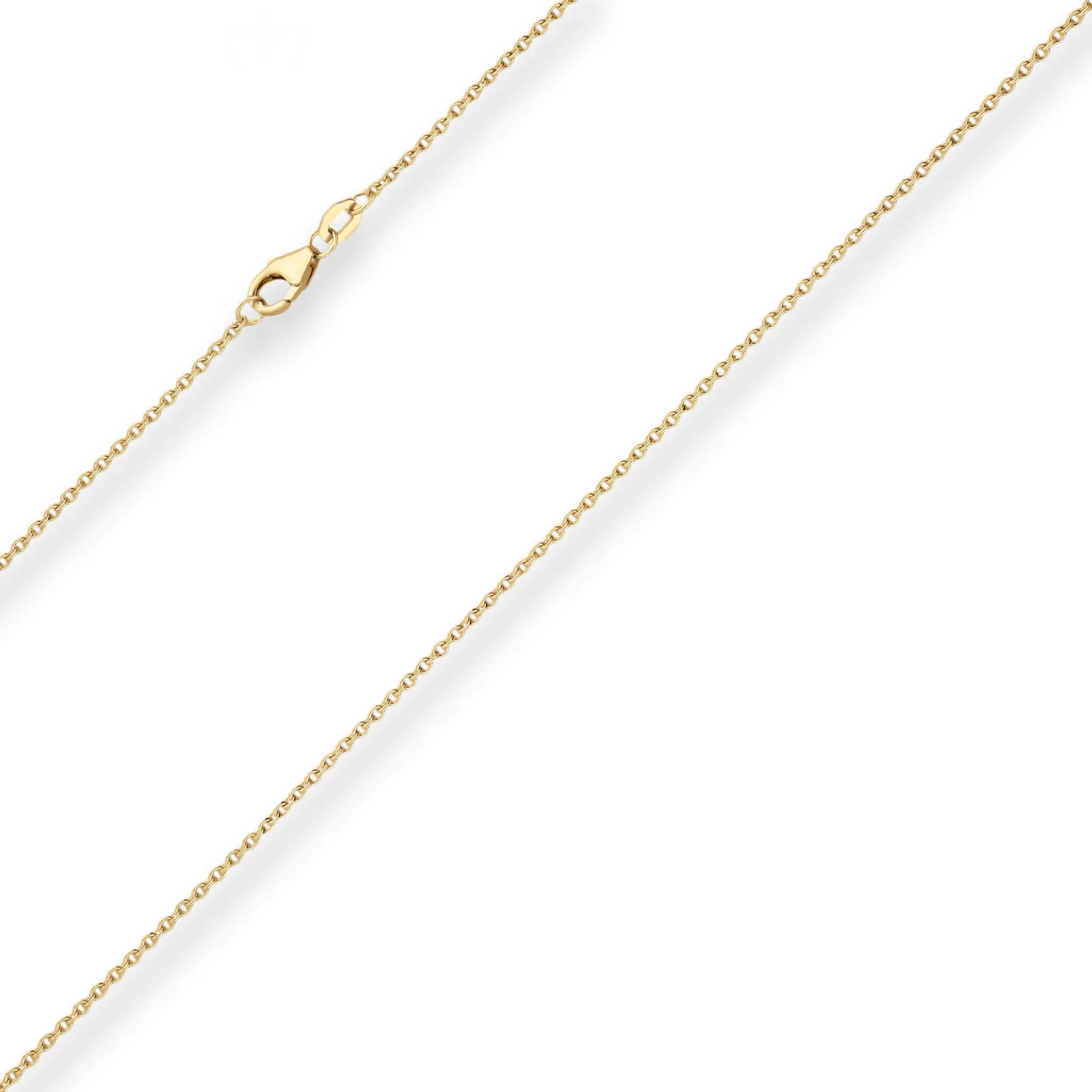 1,5mm Rund-Ankerkette Collier Halskette aus 375 Gold Gelbgold 50cm