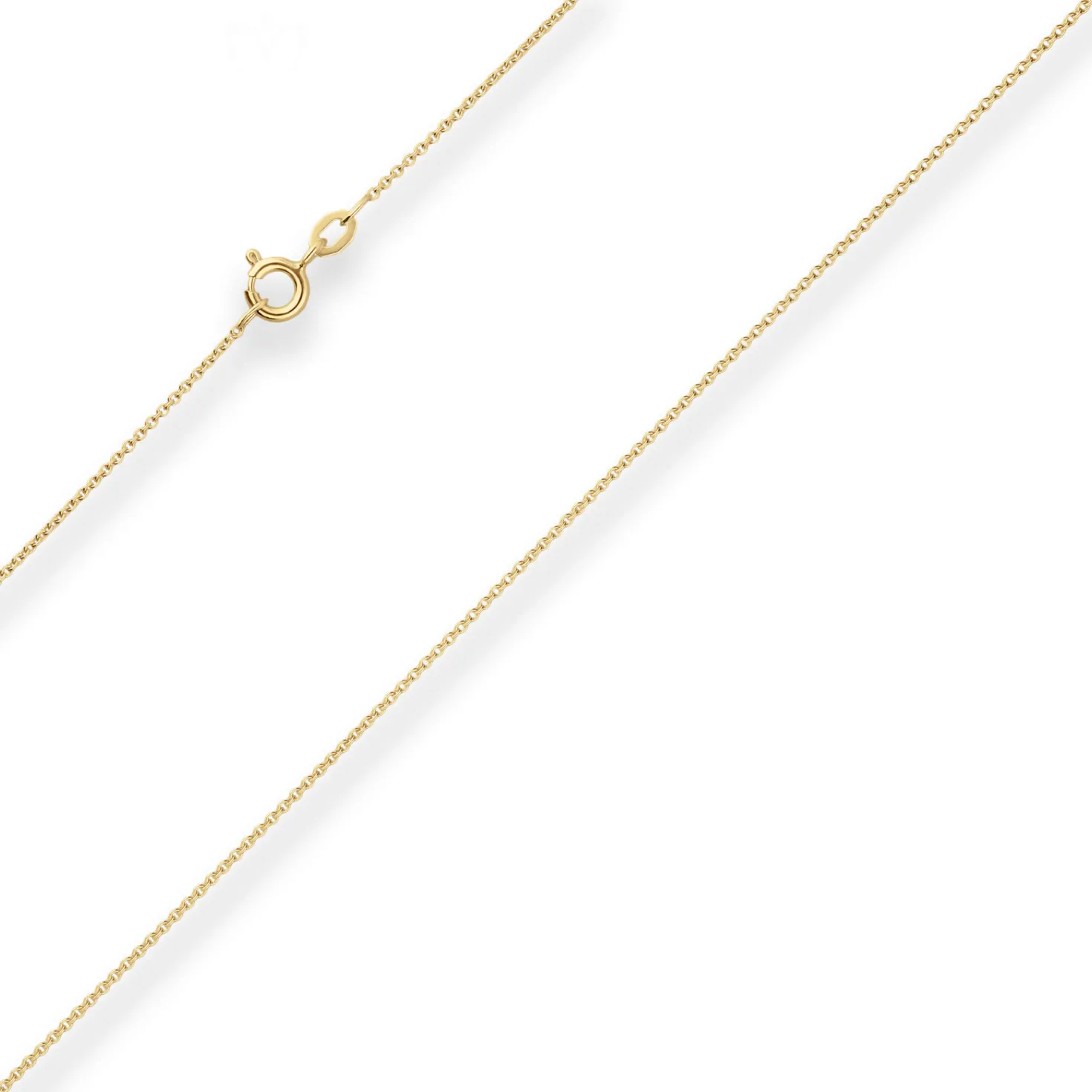 1,1mm Rund-Ankerkette Collier Halskette aus 375 Gold Gelbgold 40cm