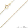1,1mm Rund-Ankerkette Collier Halskette aus 333 Gold Gelbgold 38cm
