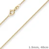 1,5mm Rund-Ankerkette Collier Halskette aus 333 Gold Gelbgold 40cm