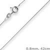 0,8mm Rund-Ankerkette Collier Halskette aus 333 Gold Weißgold 42cm