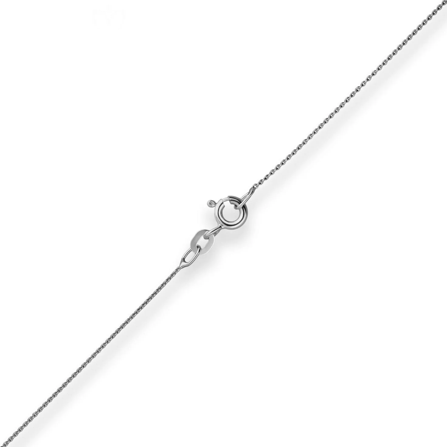 0,8mm Rund-Ankerkette Collier Halskette aus 585 Gold Weißgold 38cm
