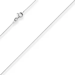 0,8mm Rund-Ankerkette Collier Halskette aus 585 Gold Weißgold 38cm