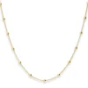 1,3mm Rund-Ankerkette Collier Kugel Halskette aus 585 Gold Gelbgold 45cm